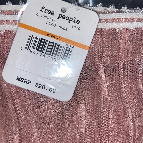 NEW! $20 FREE PEOPLE “Gabriella” Small Thong Underwear Pixie Nude - Picture 15 of 15